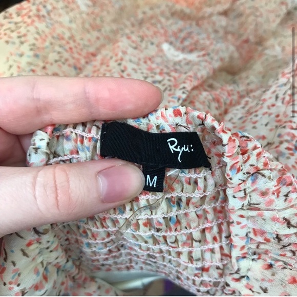 Anthropologie Ryu Dreamy Floral Strapless Dress - Picture 2 of 3